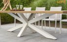 Meble ogrodowe Meble ogrodowe aluminiowo-teakowe białe TIMOR - zestaw stołowy 280 cm z krzesłami sense-teakowe biale TIMOR - zestaw stołowy 280 cm z krzesłami sense
