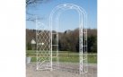 MELISA - Kolor biały antyczny - pergola ogrodowa z bramką retro w kilku kolorach metalowy