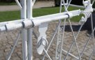 MELISA - Kolor biały antyczny - pergola ogrodowa z bramką retro w kilku kolorach metalowy