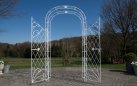 MELISA - Kolor biały - pergola ogrodowa z bramką retro w kilku kolorach metalowy
