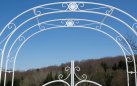 MELISA - Kolor biały - pergola ogrodowa z bramką retro w kilku kolorach metalowy