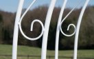 MELISA - Kolor biały - pergola ogrodowa z bramką retro w kilku kolorach metalowy