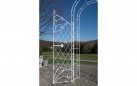 MELISA - Kolor biały - pergola ogrodowa z bramką retro w kilku kolorach metalowy