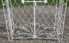 MELISA - Kolor biały - pergola ogrodowa z bramką retro w kilku kolorach metalowy
