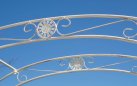 MELISA - Kolor kremowy antyczny - pergola ogrodowa z bramką retro w kilku kolorach metalowy