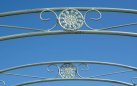 MELISA - Kolor zielony antyczny - pergola ogrodowa z bramką retro w kilku kolorach metalowy
