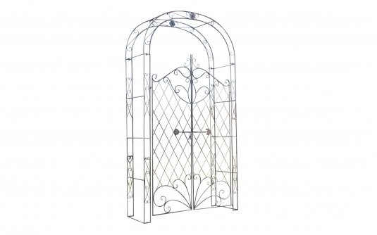 MELISA - Kolor brąz - pergola ogrodowa z bramką retro w kilku kolorach metalowy MELISA - Kolor brąz - pergola ogrodowa z bramką retro w kilku kolorach metalowy