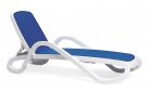 leżak alfa biały / tkaniana blu - blu 40416.00.112
