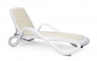 leżak alfa bianco / tkaniana frama beige