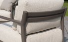 Nowoczesna sofa ogrodowa aluminiowa brązowa CAPRESI 4SO z poduszkami beżowymi