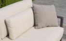 Nowoczesna sofa ogrodowa aluminiowa brązowa CAPRESI 4SO z poduszkami beżowymi