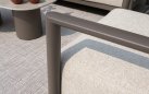 Nowoczesna sofa ogrodowa aluminiowa brązowa CAPRESI 4SO z poduszkami beżowymi