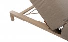 Beżowy luksusowy leżak na taras aluminiowy MADEIRA 4SO gruba poducja Boucle