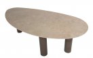 Stół ceramiczny o nieregularnym kształcie ARIZONA blat ceramiczny ciemnobrazowy 