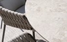 Stół ceramiczny o nieregularnym kształcie ARIZONA blat ceramiczny ciemnobrazowy 