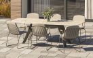 Stół na taras z ceramicznym blatem MONTANA 4SO 240x103 cm nogi antracyt blat szary