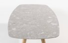 Stół na taras z ceramicznym blatem MONTANA 4SO 240x103 cm nogi teak blat szary