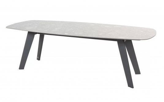 Stół na taras z ceramicznym blatem MONTANA 4SO 240x103 cm nogi antracyt blat szary Stół na taras z ceramicznym blatem MONTANA 4SO 240x103 cm nogi antracyt blat szary