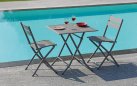 LUCCA stół ogrodowy składany aluminiowy 60×60 taupe 