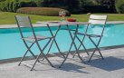 LUCCA stół ogrodowy składany aluminiowy 60×60 taupe 