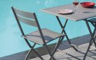 LUCCA stół ogrodowy składany aluminiowy 60×60 taupe 
