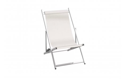 Leżak skłądany plażowy aluminiowy kremowy REGISTA Leżak skłądany plażowy aluminiowy kremowy REGISTA