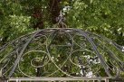 Ośmiokątny pawilon metalowy LOTUS metaloplastyka kolor BRĄZ METALICZNY