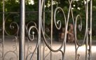 Ośmiokątny pawilon metalowy LOTUS metaloplastyka kolor BRĄZ METALICZNY