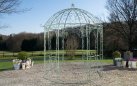 Ośmiokątny pawilon metalowy LOTUS metaloplastyka kolor ZIELONY ANTYCZNY
