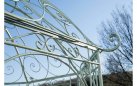 Ośmiokątny pawilon metalowy LOTUS metaloplastyka kolor ZIELONY ANTYCZNY