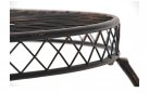 Stół metaloplastyka brąz metaliczny okrągły 90 cm