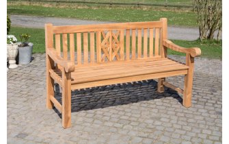 klasyczna ławka z drewna teak 180 cm szerokości