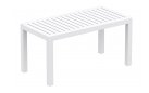 Stolik prostokątny ogrodowy z polipropylenu 90x45 cm BIAŁY