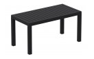 Stolik prostokątny ogrodowy z polipropylenu 90x45 cm CZARNY