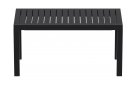 Stolik prostokątny ogrodowy z polipropylenu 90x45 cm CZARNY