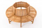Okrągła ławka ogrodowa do drzew NOV teak śr. 200 cm