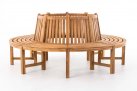 Okrągła ławka ogrodowa do drzew NOV teak śr. 200 cm
