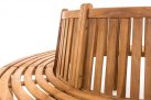 Okrągła ławka ogrodowa do drzew NOV teak śr. 200 cm