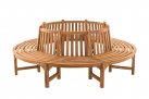 Okrągła ławka ogrodowa do drzew NOV teak śr. 250 cm