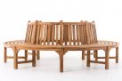 Okrągła ławka ogrodowa do drzew NOV teak śr. 250 cm