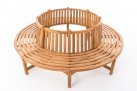 Okrągła ławka ogrodowa do drzew NOV teak śr. 250 cm