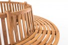 Okrągła ławka ogrodowa do drzew NOV teak śr. 250 cm