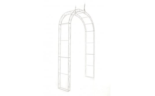 Łuk pergola ogrodowa różana LECCE metaloplastyka BIAŁY ANTYCZNY