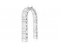 Łuk różany pergola ogrodowa EMM metaloplastyka brąz metaliczny
