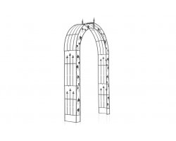 Łuk różany pergola ogrodowa EMM metaloplastyka brąz metaliczny