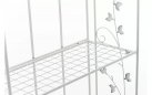 Biały antyczny składany regał metalowy w stylu retro z metaloplastyki  RIVOL