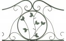 Zielony antyczny składany regał metalowy w stylu retro z metaloplastyki  RIVOL