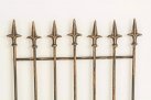 Brązowa trelisa płotek z ornamentami ogrodowa ELIZZE metaloplastyka