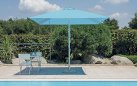 Parasol ogrodowy BORA aluminium noga biała 3×3 m akryl lub Olefin profile aluminiowe