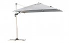 Parasol ogrodowy obrotowy i pochylany w 2 osiach VARADERO noga drewno / poszycie szare